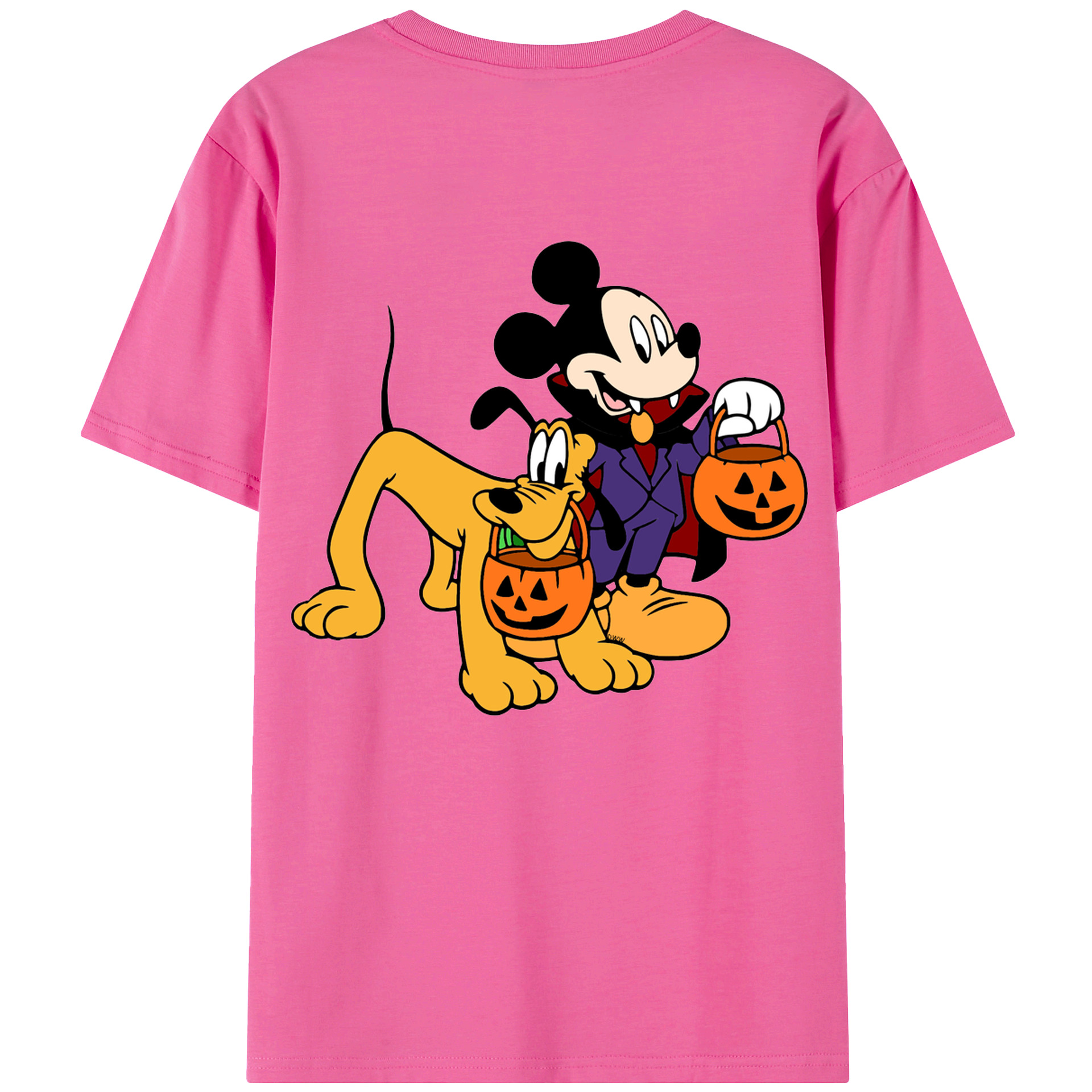 （画像用） ミッキーマウス Mickey Mouse レディース半袖Tシャツ(バックプリント)